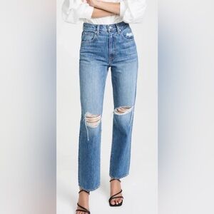 NWOT SLVRLAKE Women's London Distressed Denim Jeans Wash Gimme Shelter Size 31.